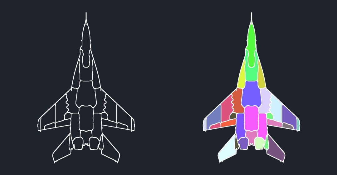 Cockpit damage display outline and per-part damage map